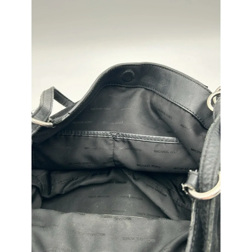 Michael Kors Quincy Large Shoulder Tote in Suede and Leather Black